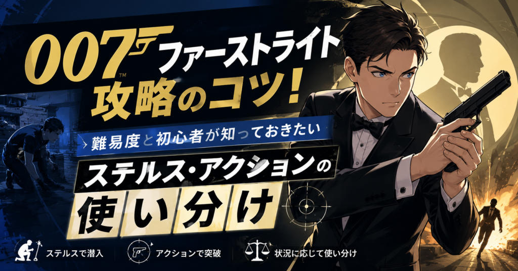 007ファーストライト攻略のコツ！難易度と初心者が知っておきたいステルス・アクションの使い分け