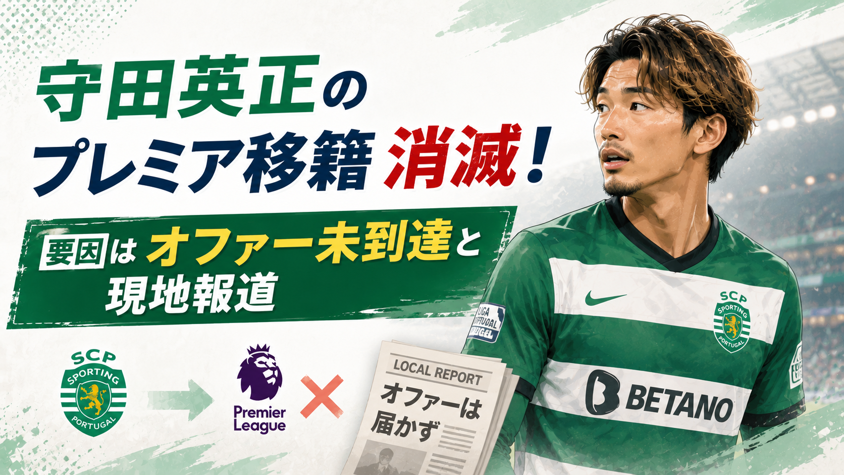 守田英正のプレミア移籍消滅!要因はオファー未到達と現地報道