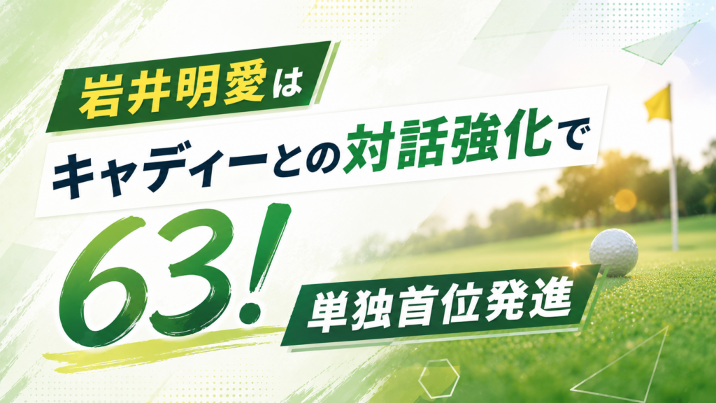 岩井明愛はキャディーとの対話強化で63！単独首位発進