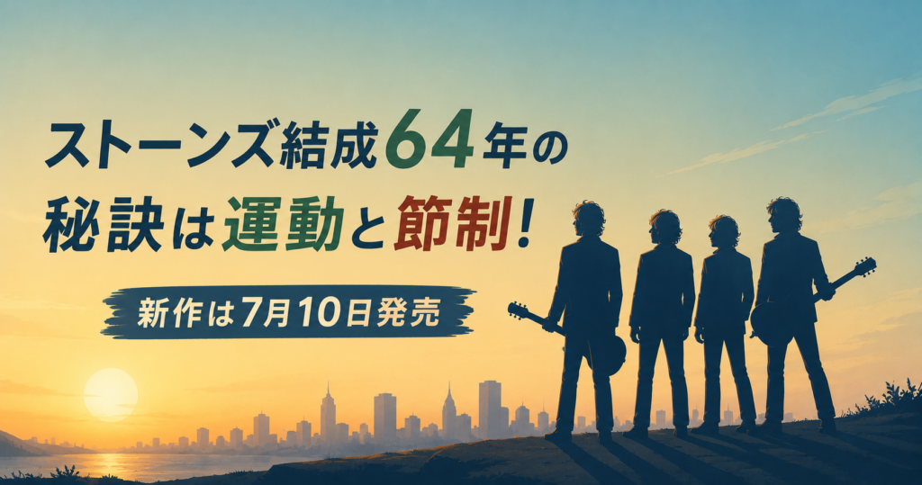 ストーンズ結成64年の秘訣は運動と節制!新作は7月10日発売