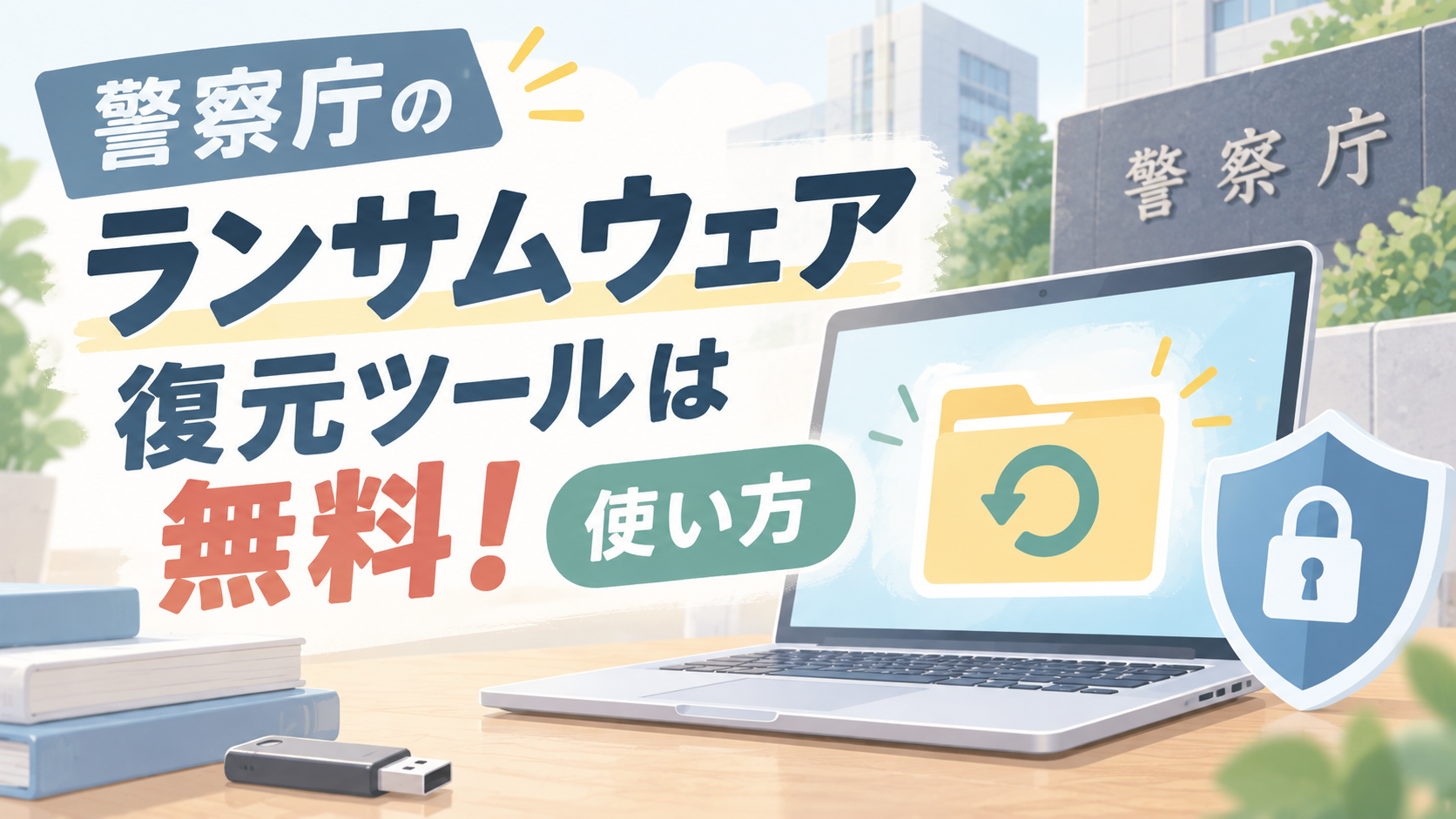 警察庁のランサムウェア復元ツールは無料!使い方