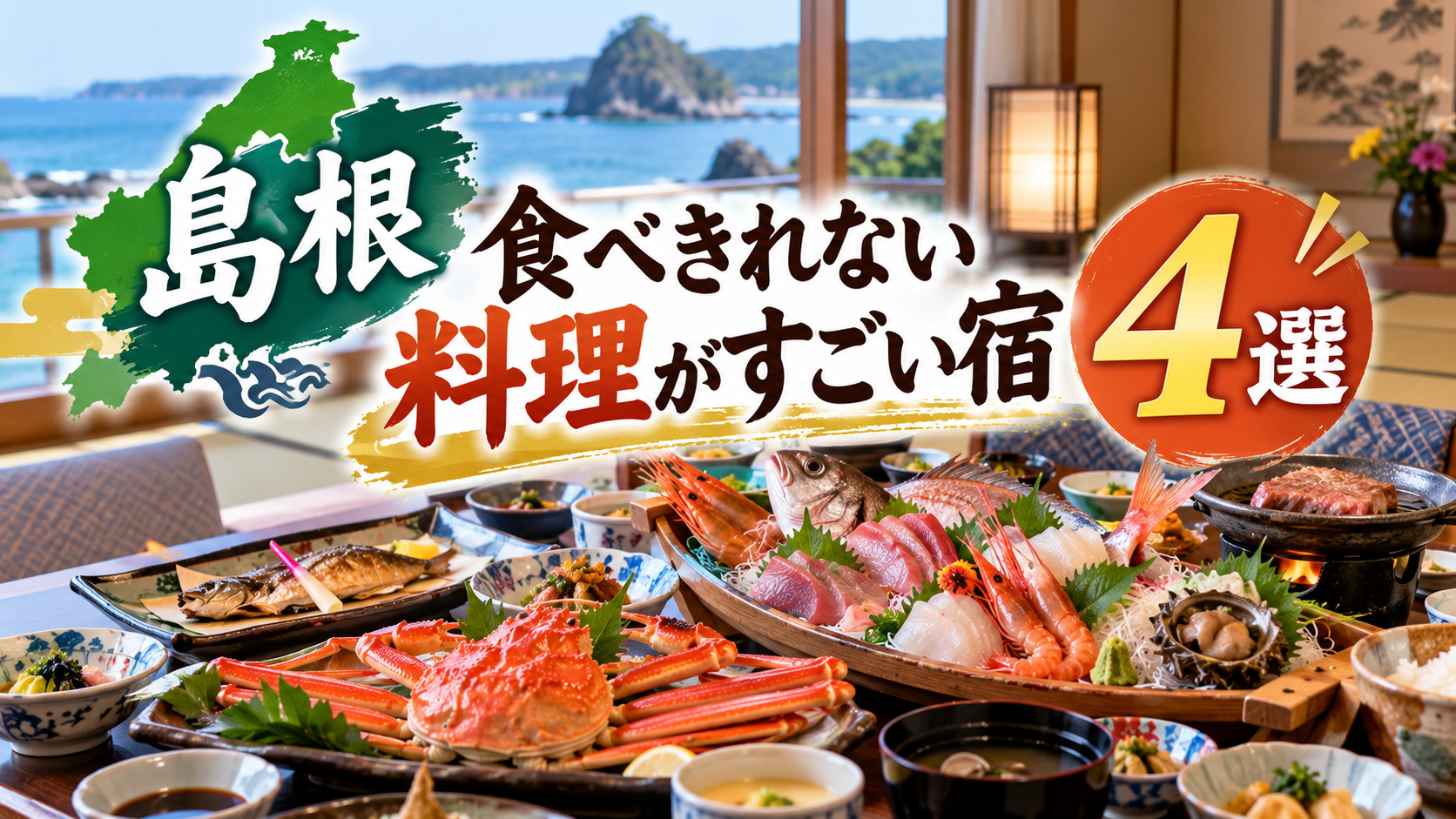島根の民宿で食べきれない料理がすごい宿4選と選び方