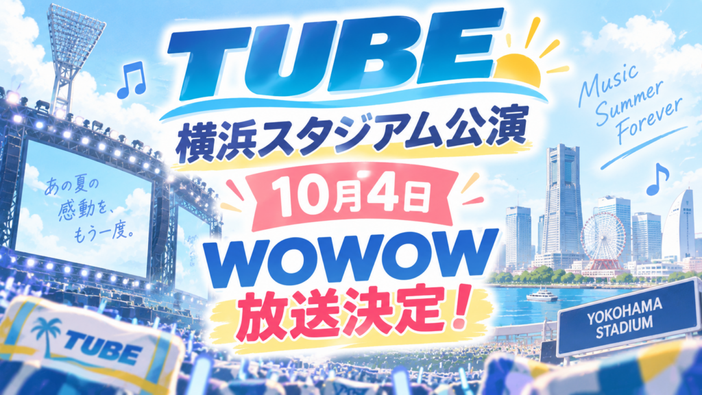 TUBE横浜スタジアム公演は10月4日にWOWOW放送決定