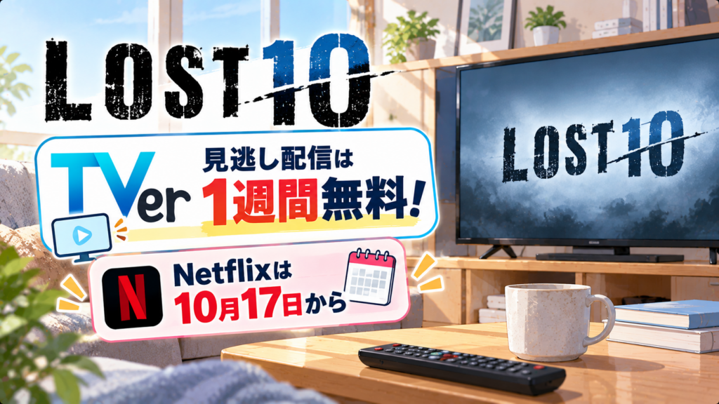 LOST10の見逃し配信はTVerで1週間無料！Netflixは10月17日から