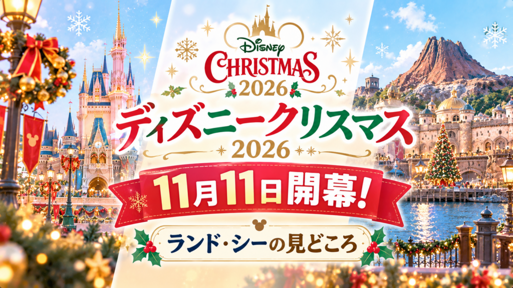 ディズニークリスマス2026は11月11日開幕！ランド・シーの見どころ