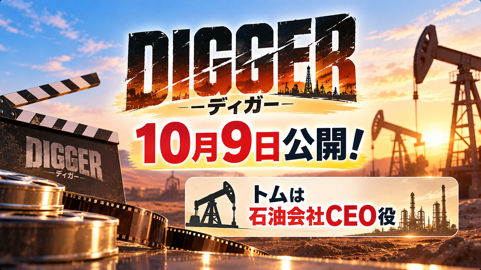 DIGGER/ディガーは10月9日公開!トムは石油会社CEO役