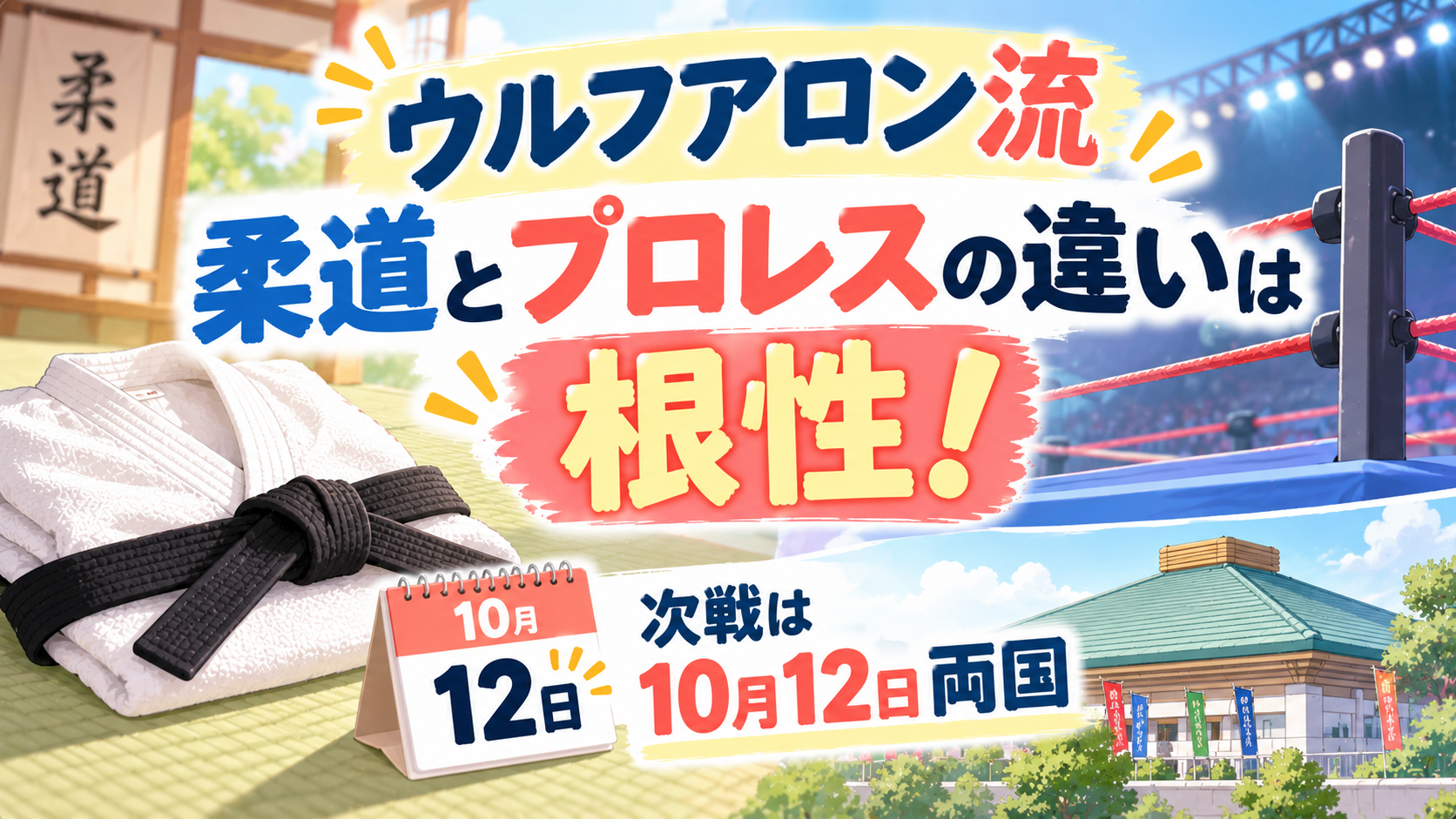 ウルフアロン流・柔道とプロレスの違いは根性！次戦は10月12日両国